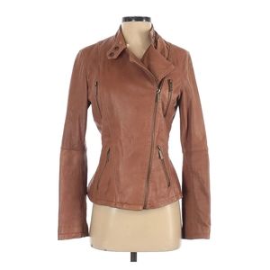 Michaelkorsbrownleatherjacket